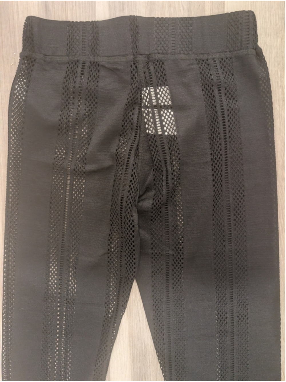 GANNI | Mesh-Panelled Stirrup Leggings In Black - Picture 7 of 14